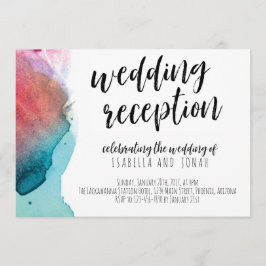 Invitación de la recepción nupcial de la acuarela