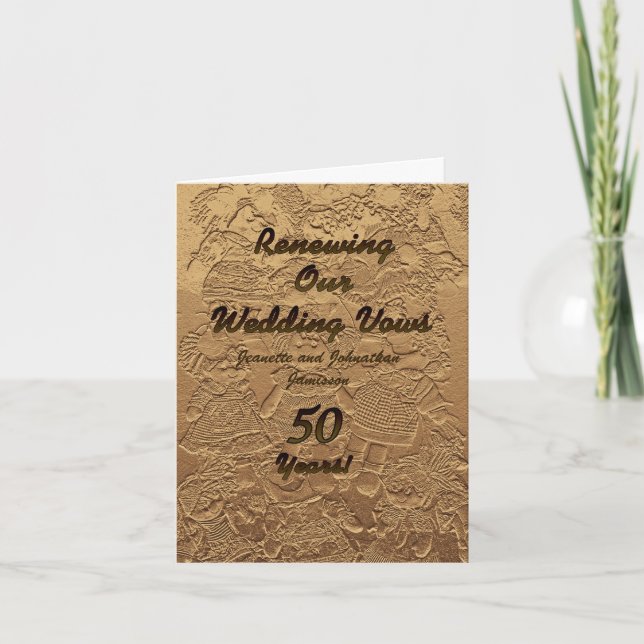 Invitación de la renovación del voto de boda 50 (Anverso)