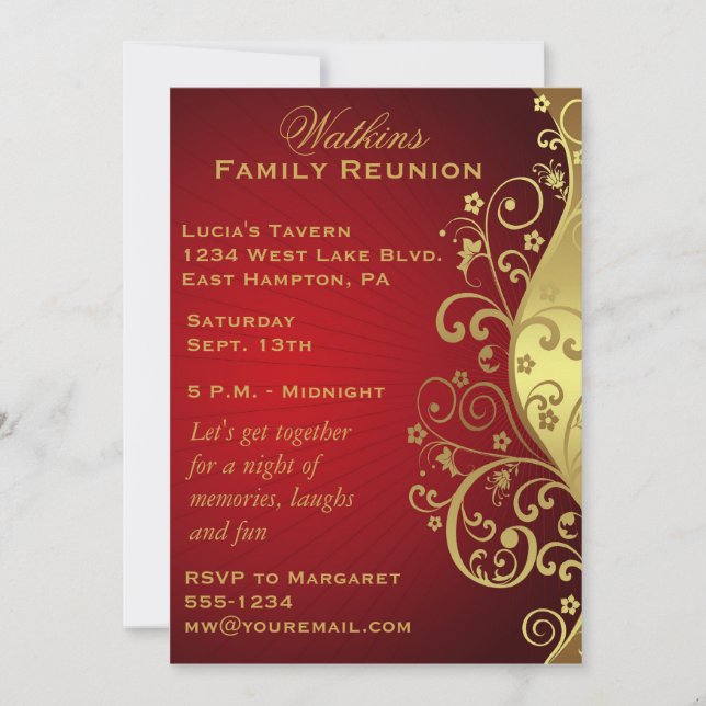 Invitación de la reunión de familia (Anverso)