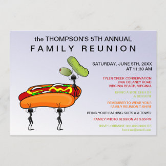 Invitación de la reunión de familia de los