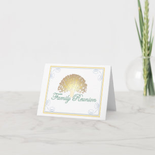 Invitación de la reunión de familia del árbol del