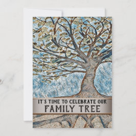 Invitación de la reunión del árbol de familia