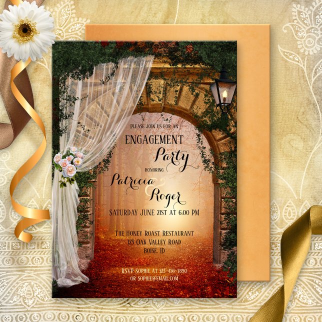Invitación de la romántica fiesta de compromiso fo (Subido por el creador)