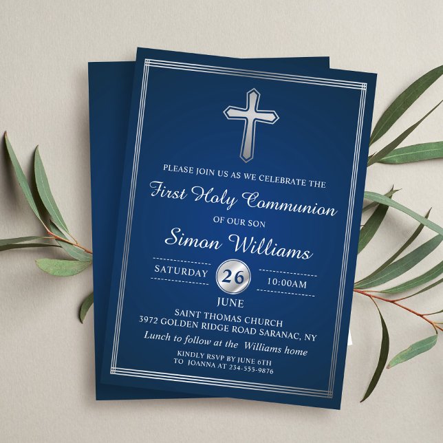 Invitación de la Santa Comunión a la Plata Azul de (Subido por el creador)