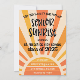 Invitación de la semana de mayores de Senior Sunri