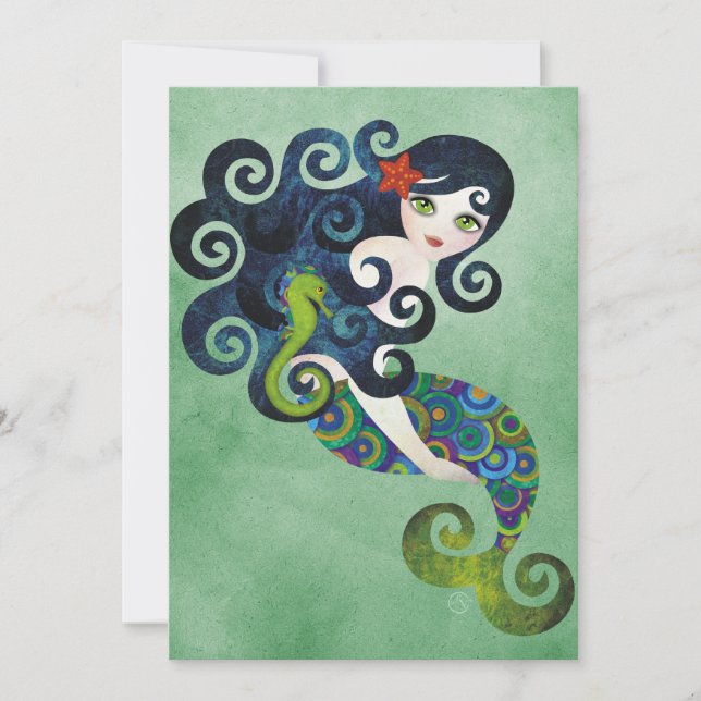 Invitación de la sirena del Aquamarine (Anverso)