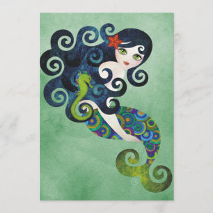 Invitación de la sirena del Aquamarine
