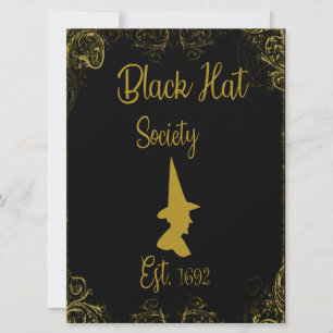 Invitación de la Sociedad de Gorras Negros de Hall