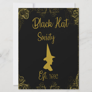 Invitación de la Sociedad de Gorras Negros de Hall