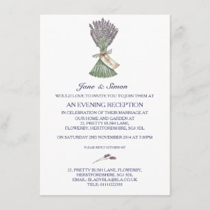 Invitación de la tarde de la boda del jardín del