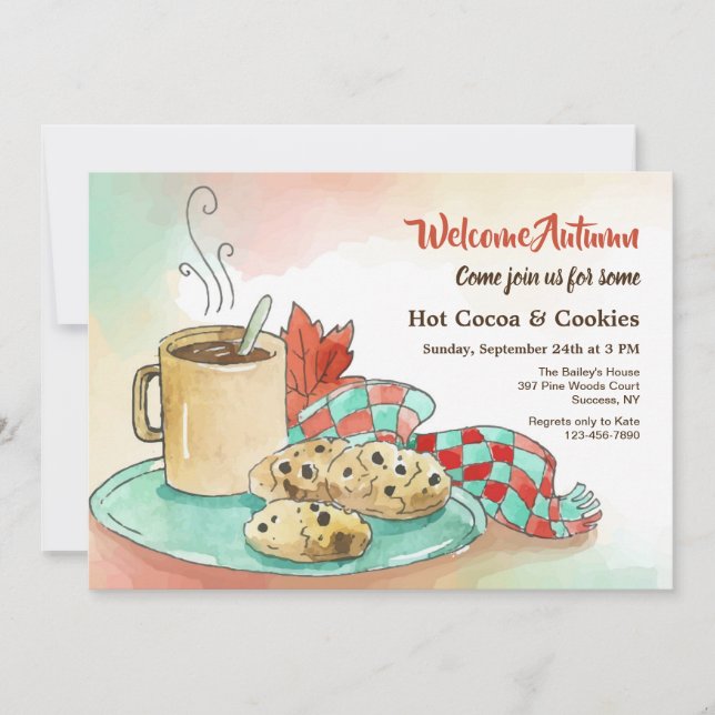 Invitación de la tarde del otoño (Anverso)