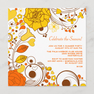 Invitación de la torsión de la fruta cítrica