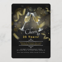 Invitación de la tostada del aniversario de boda