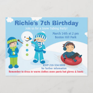 Invitación de la tubería de la nieve de los