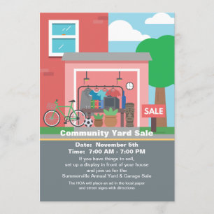 Invitación de la venta de garaje