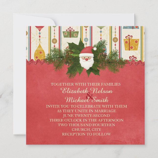 Invitación de la vieja navidad de Santa Boda (Anverso)
