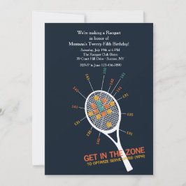 Invitación de la zona del servicio del tenis