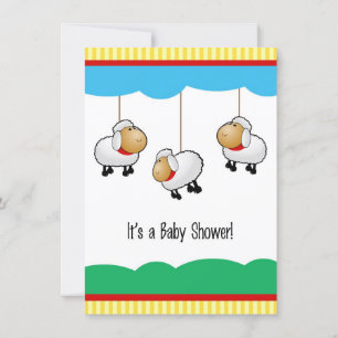 Invitación de Lamb Baby Shower