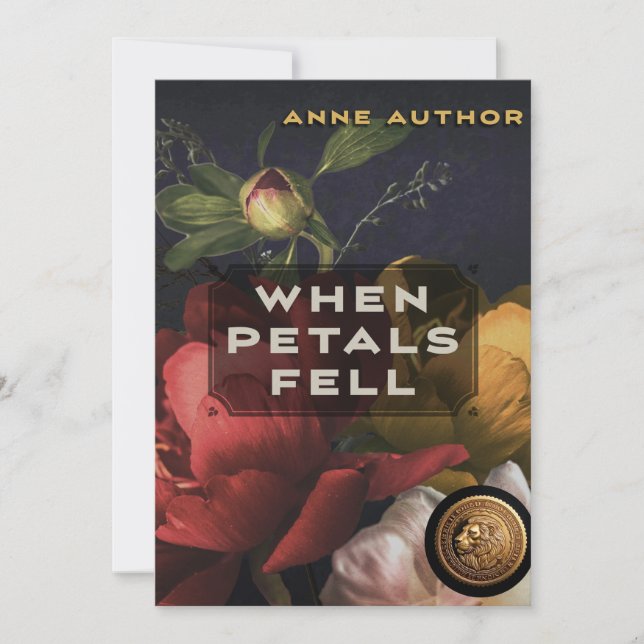 Invitación de lanzamiento de libros con portada de (Anverso)