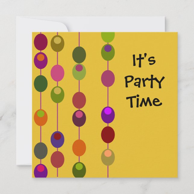 Invitación de las aceitunas del cóctel (Anverso)