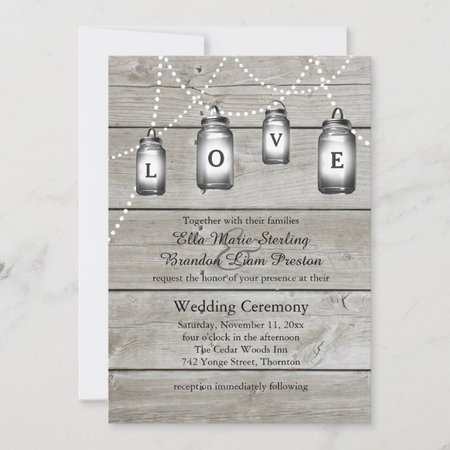 Invitación de las bodas del granero del amor (Anverso)