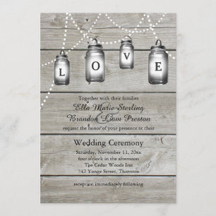 Invitación de las bodas del granero del amor