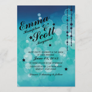 Invitación de las estrellas brillantes azules de l