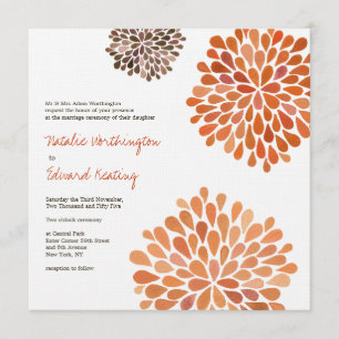 Invitación de las floraciones de la flor de la