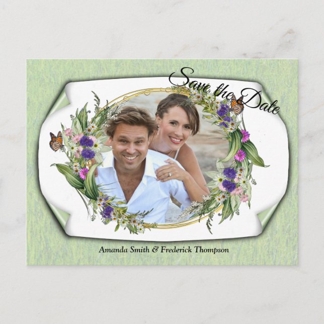 Invitación de las flores de primavera ecológicas s (Anverso)