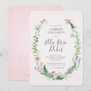 Invitación de las flores salvajes de la
