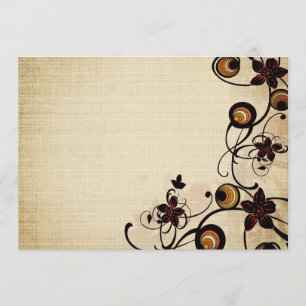 Invitación de las flores y de los círculos del