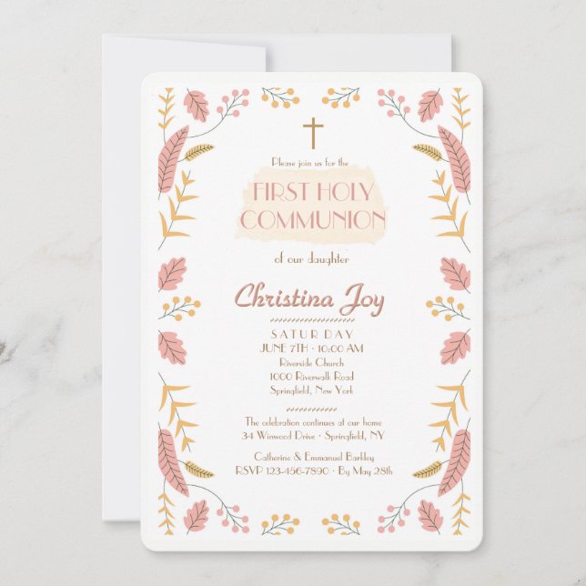 Invitación de las hojas y de las bayas (Anverso)