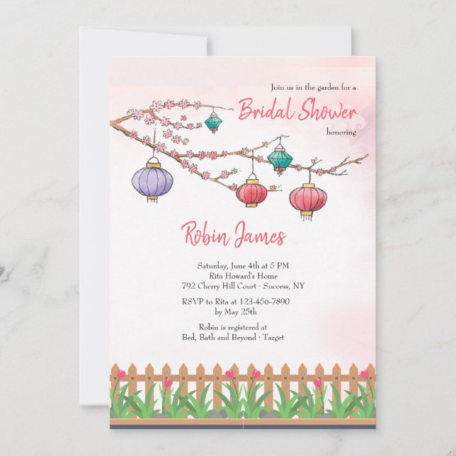 Invitación de las linternas de papel (Anverso)