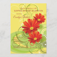 Invitación de las margaritas del Gerbera