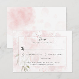 Invitación de lavado de acuarela de peonía rosa pa