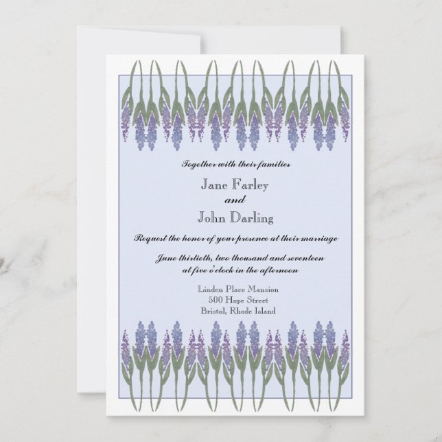 Invitación de Lavanda (Anverso)
