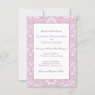 Invitación de lavanda, estilo William Morris
