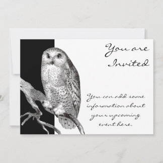Invitación de lechuza nevada