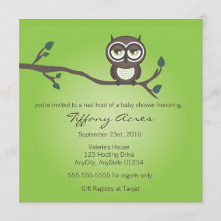 Invitación de Lechuza Verde