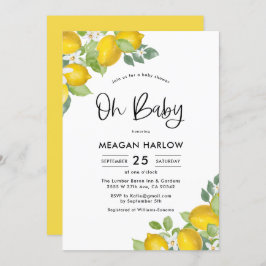 Invitación de Lemon Baby Shower Oh Baby Shower