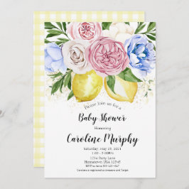 Invitación de Lemon Floral Baby Shower Género neut