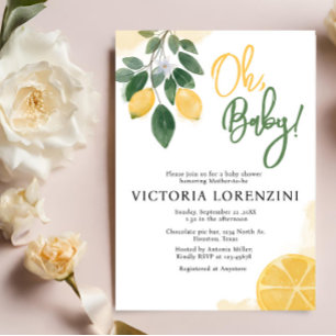 Invitación de Lemon Oh Baby Shower