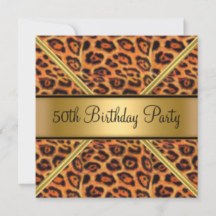 Invitación de Leopardo para Fiesta de Cumpleaños 5