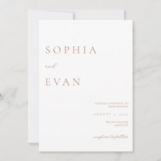 Invitación de Letra Simple y Elegante