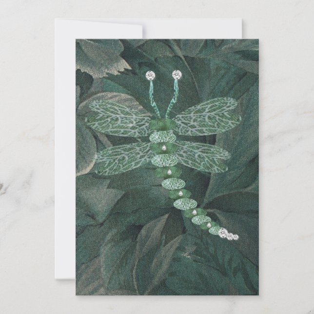 Invitación de libélula enjoyada (Anverso)
