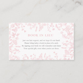 Invitación de libro floral de chinoiserie rosa, ju