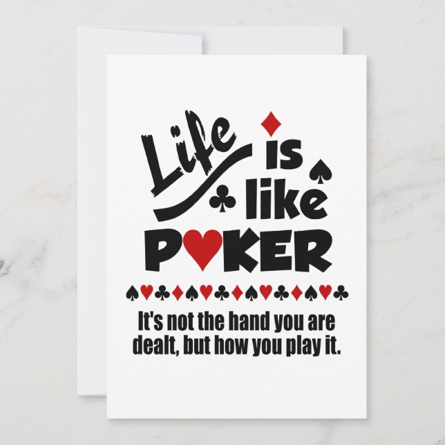 Invitación de Life Like Poker (Anverso)