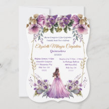 Invitación de Lilac Quinceañera