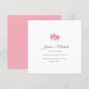 Invitación de Lilies Stargazer Rosa