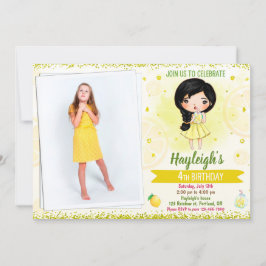 Invitación de limón fotográfico Invitación de cump